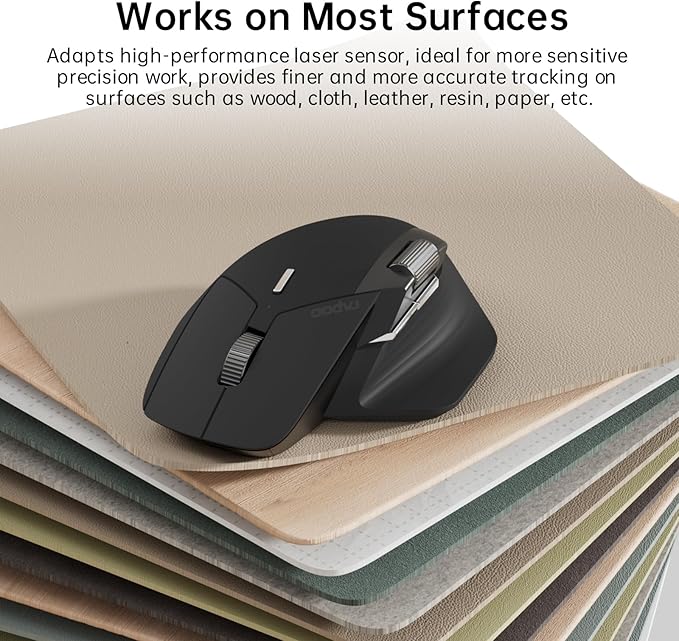 Rapoo MT760 Multi-Device Wireless Mouse, 11 Programmable Buttons, 4K DPI - Image 8