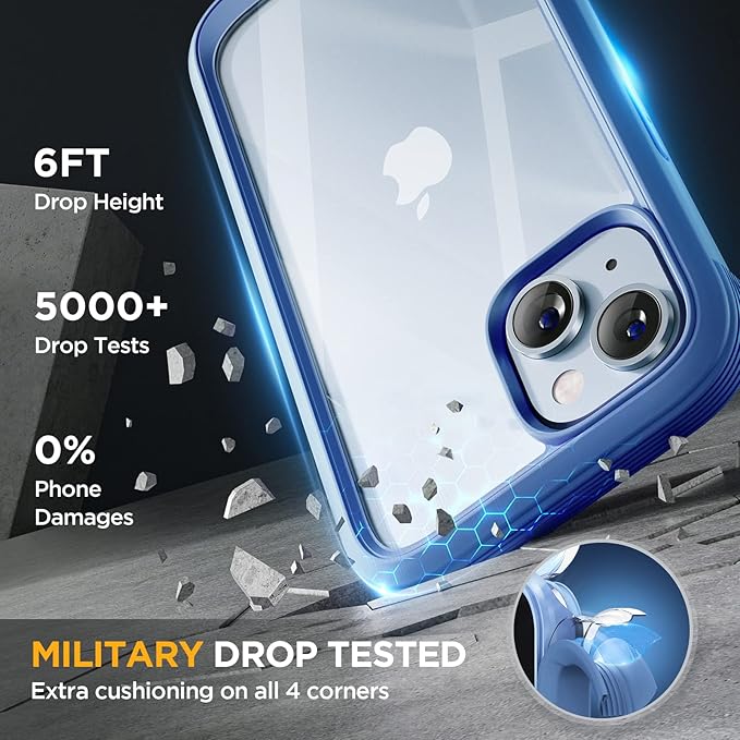 Miracase Glass Series for iPhone 14 Case 6.1 inch, Full-Body Protective Bumper - Image 4