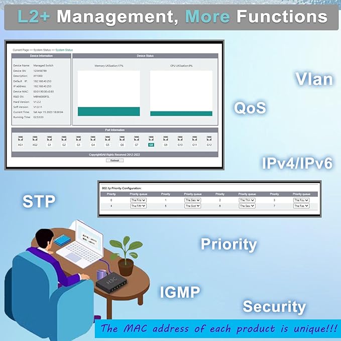 Industrial L2+ Managed 8 Port PoE Ethernet Switch - Image 2