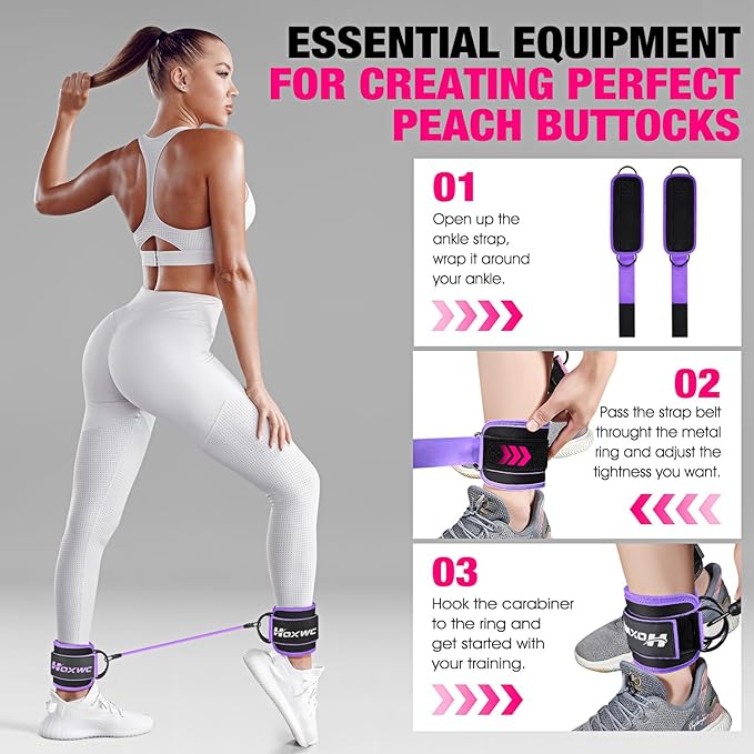 Ankle Resistance Bands with Cuffs, Ankle Bands - Image 5