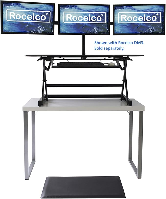 Rocelco 46" Large Height Adjustable Standing Desk Converter - Image 6