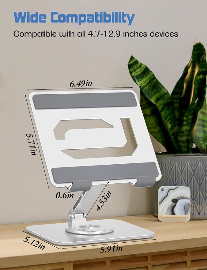 Tablet Stand Holder with 360°Rotating Base - Image 6