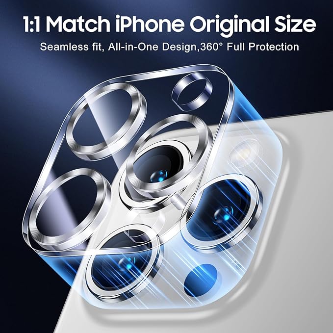 UniqueMe Compatible for 3 Pack iPhone 15 Pro/iPhone 15 Pro Max Camera Lens - Image 6