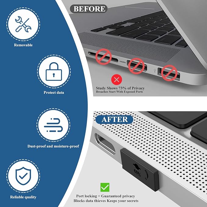 105 PCS USB Port Blockers with 10 Locks - Image 2