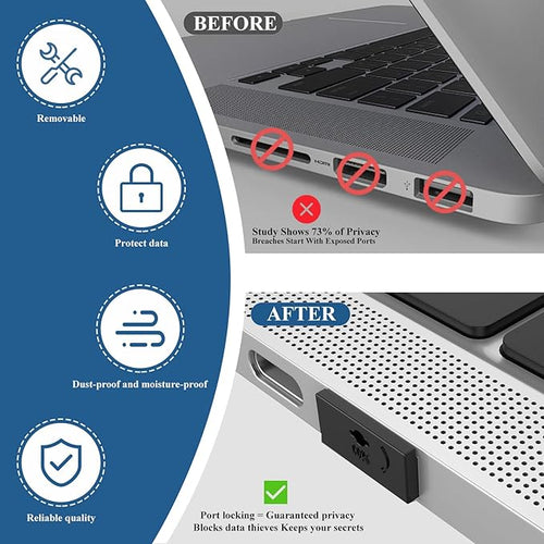 105 PCS USB Port Blockers with 10 Locks - Image 2