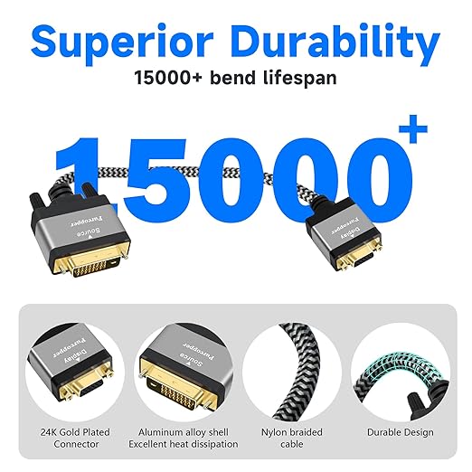 Active Digital Signal DVI to VGA Cable Adapter, DVI-D 24+1 Male to VGA Female - Image 2
