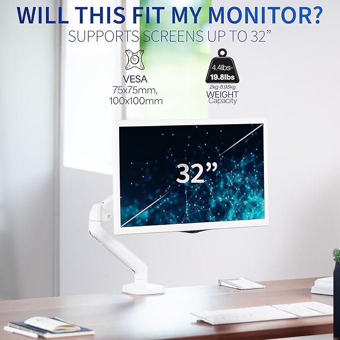 VIVO Single 17 to 32 inch Monitor Height Adjustable Counterbalance Mechanical - Image 6