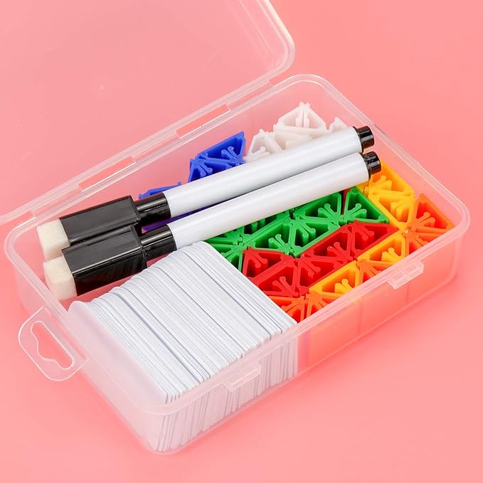 Meetory 45-Piece Blank Game Board Markers, 35-Piece Game Card Stands, 2 Black - Image 7