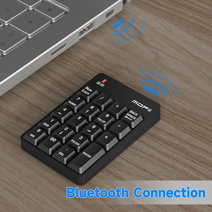 MOFII Bluetooth 5.1 Number Pad Wireless Numeric Keypad Silent 19 Keys USB - Image 2