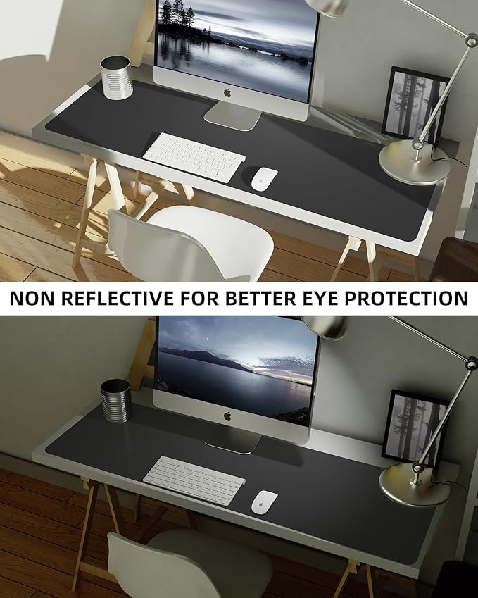 Large Desk pad mat, Mouse Pad, Office Desk Mat, Non-Slip PU Leather Desk Blotter - Image 6