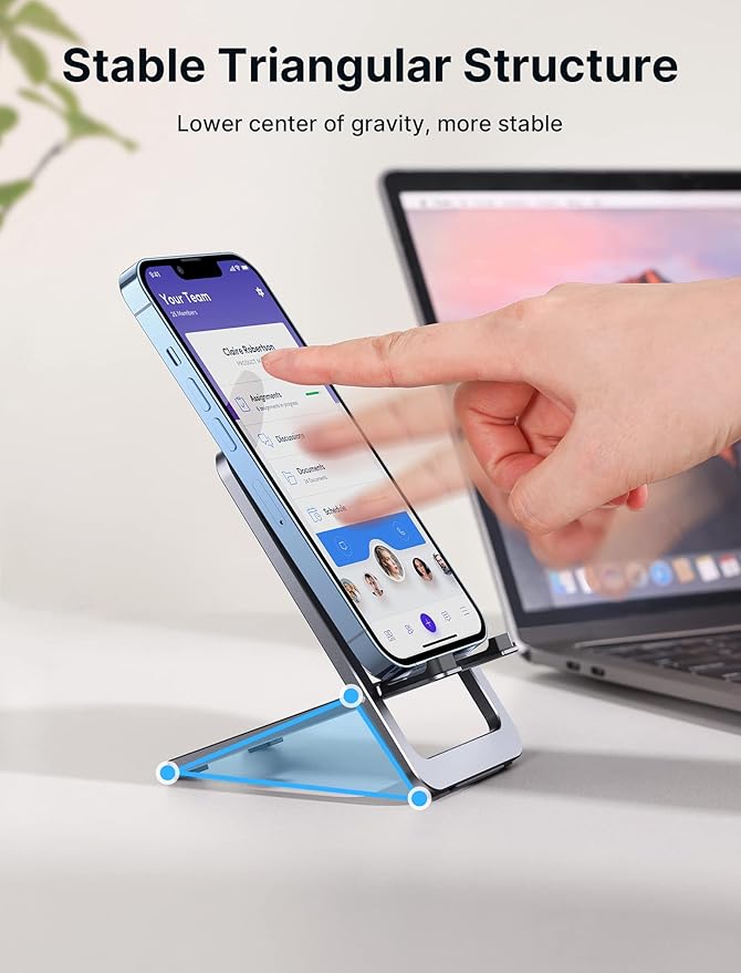 JSAUX Cell Phone Stand Foldable Aluminum Adjustable Phone Holder - Image 6