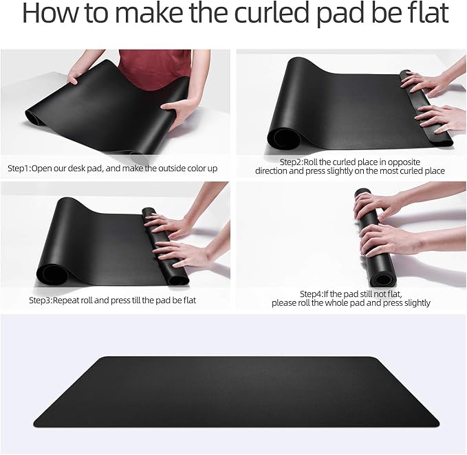 YSAGi Desk Mat, Desk Pad, Waterproof Desk Pad, 35.4" x 17" Laptop Leather Desk - Image 6