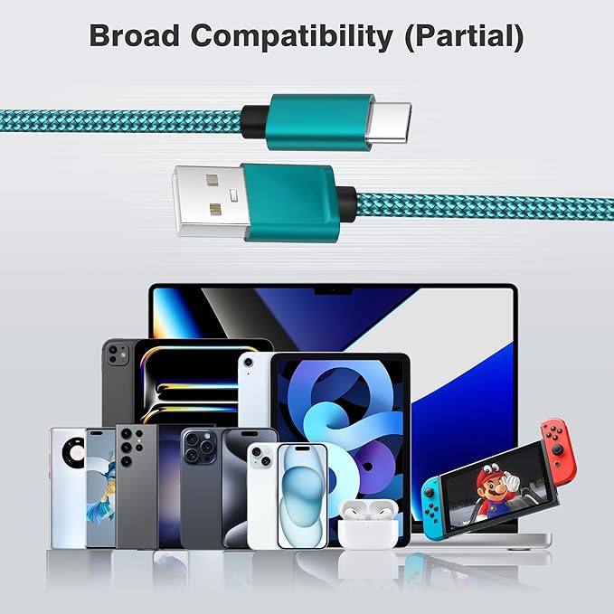 Elebase USB C Car Charger Cable 3 Pack 1.5/3.3/6.6FT, USBC Charging Cord - Image 7
