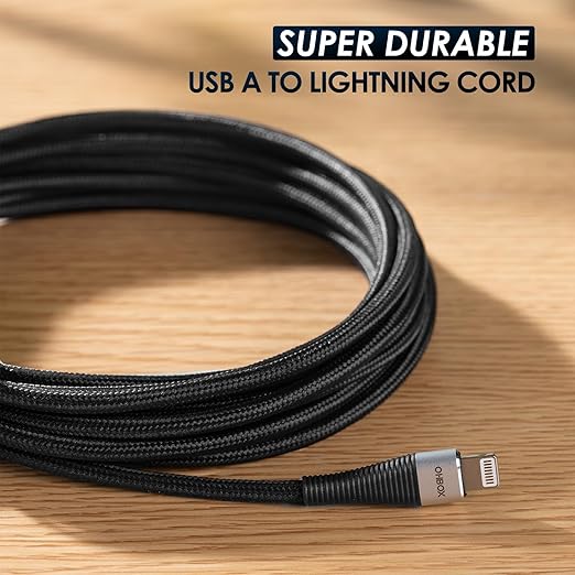 iPhone Charger Cord 6 ft 2Pack, USB A to Lightning Cable Braided Fast Charging - Image 8