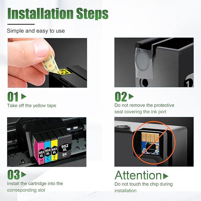952XL High Yield Ink Cartridges Combo Pack Replacement - Image 5