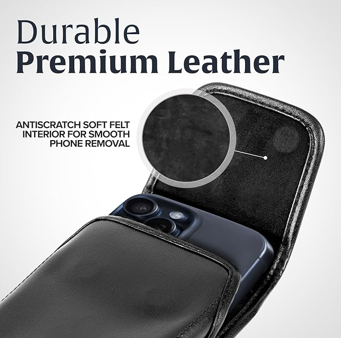 Turtleback Belt Holder for iPhone 16 Pro, 15 Pro 14 Pro 13 Pro -Small- Fits - Image 5
