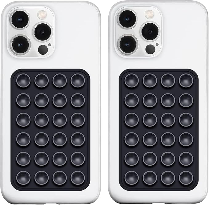 2 Pack Silicone Suction Phone Case Mount, Silicon Adhesive Phone Grip by LvShuLiangPin