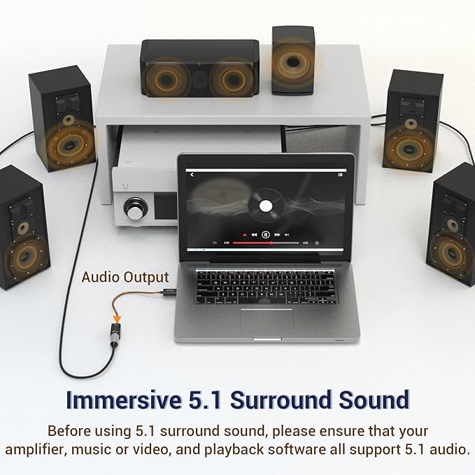 Cubilux USB A to TOSLINK Optical Audio Adapter, Unidirectional USB Type A to - Image 3