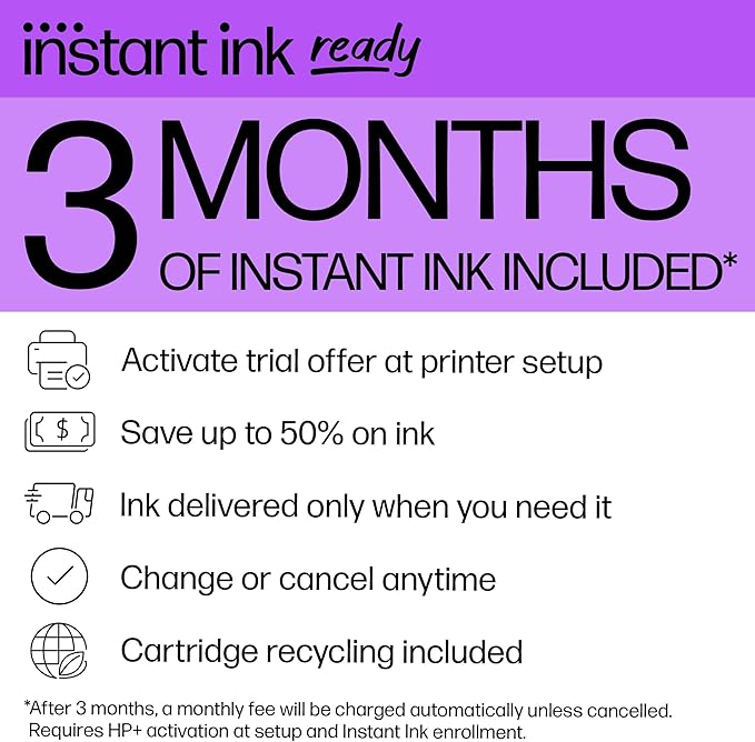 HP DeskJet 4227e Wireless All-in-One Color Inkjet Printer, Best-for-Home - Image 7