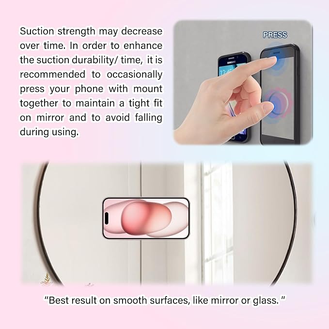 Double Sided Silicone Suction Cup Phone Case Mount, Hands-Free Silicon Phone - Image 5