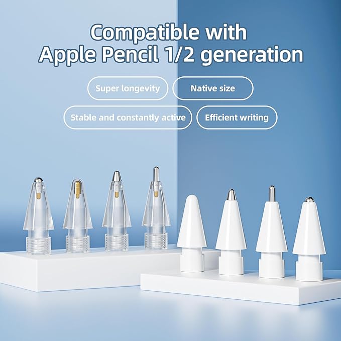 nimin Replacement Tips for Apple Pencil 2nd Gen & 1st Gen- Apple Pencil Spare - Image 3