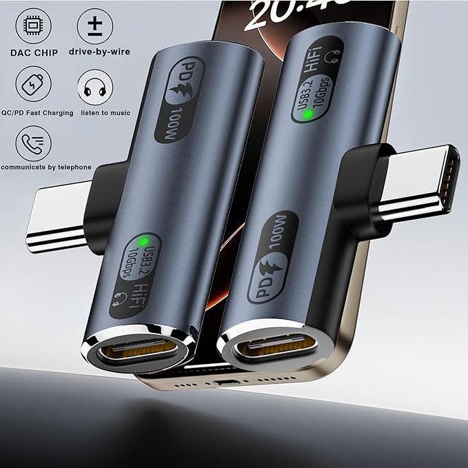 2-in-1 USB-C Splitter with 100W Fast Charging, Dual USB-C Ports - Image 4