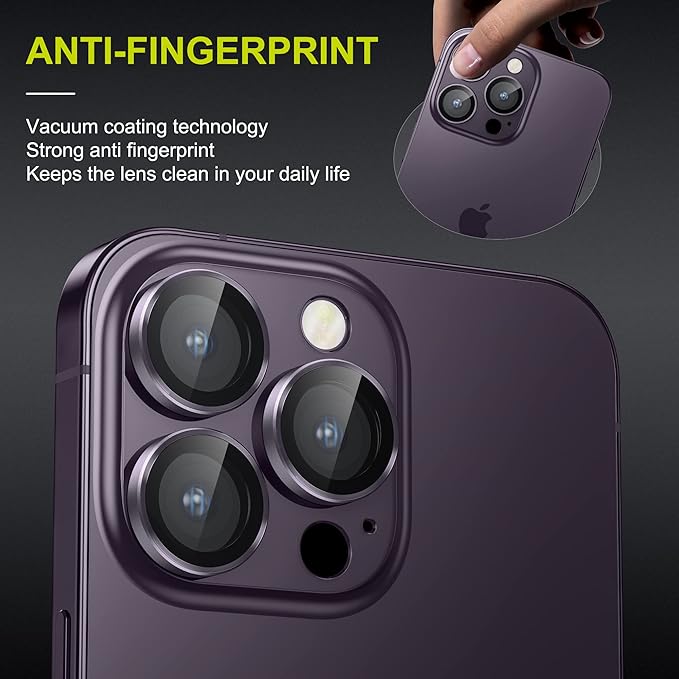 WSKEN for iPhone 14 Pro/iPhone 14 Pro Max Camera Lens Protector, HD Tempered - Image 4