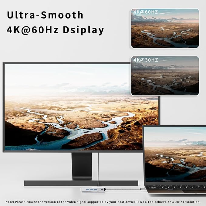 USB C Hub, 9 in 1 USB C to 4K@60HZ HDMI Multiport Adapter, RJ45 Gigabit Ethernet - Image 3
