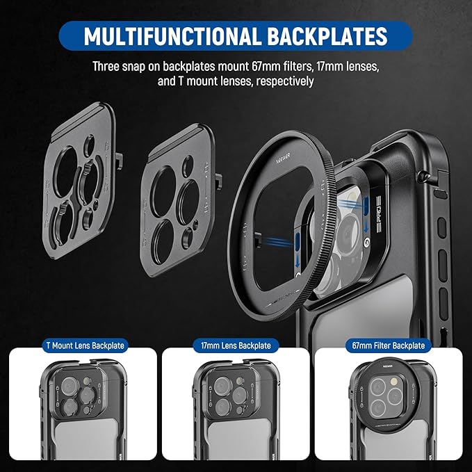 NEEWER 16 Pro Cage, Quick Release Video Rig Phone Stabilizer Compatible - Image 3
