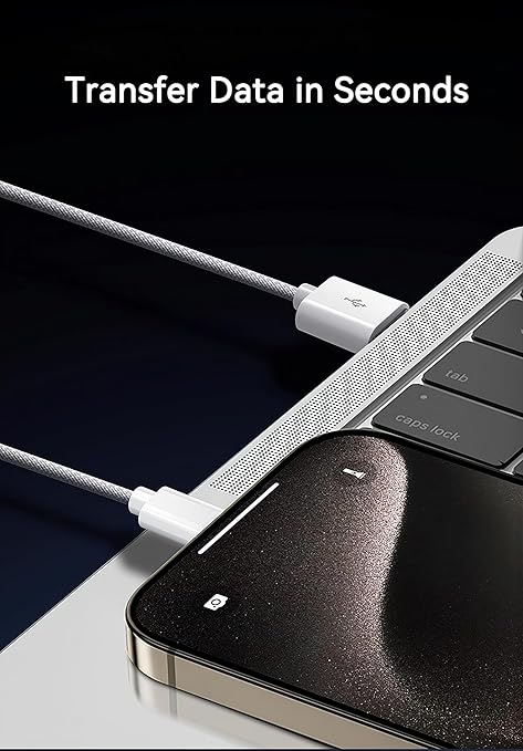 Woven iPhone 16 Pro Max Charger Cable, USB A to USB C Cord Fast Charging - Image 5