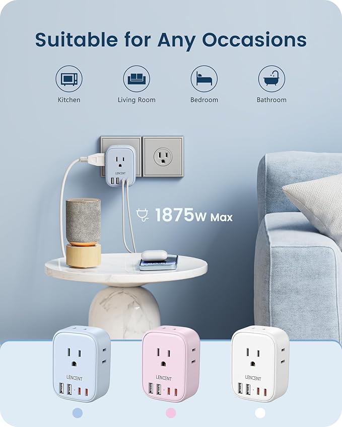 LENCENT Multi Plug Outlet Extender - Image 7