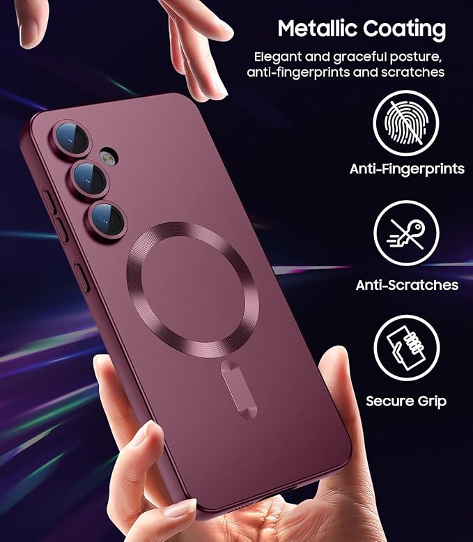 Magnetic for Samsung Galaxy S25 Plus Case Slim Soft Silicone Bumper Shockproof - Image 6