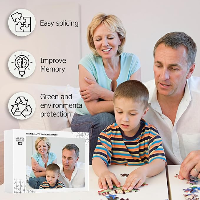 Custom Puzzles from Photos, Personalized Natural Wood Puzzle - Image 5