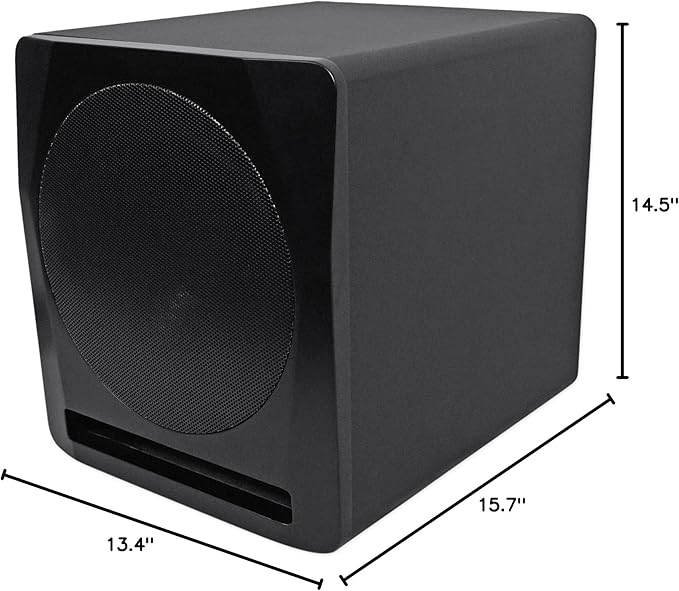 Rockville APM10B Active Studio Subwoofer in Black, MDF Wood, RCA/XLR/Optical - Image 8