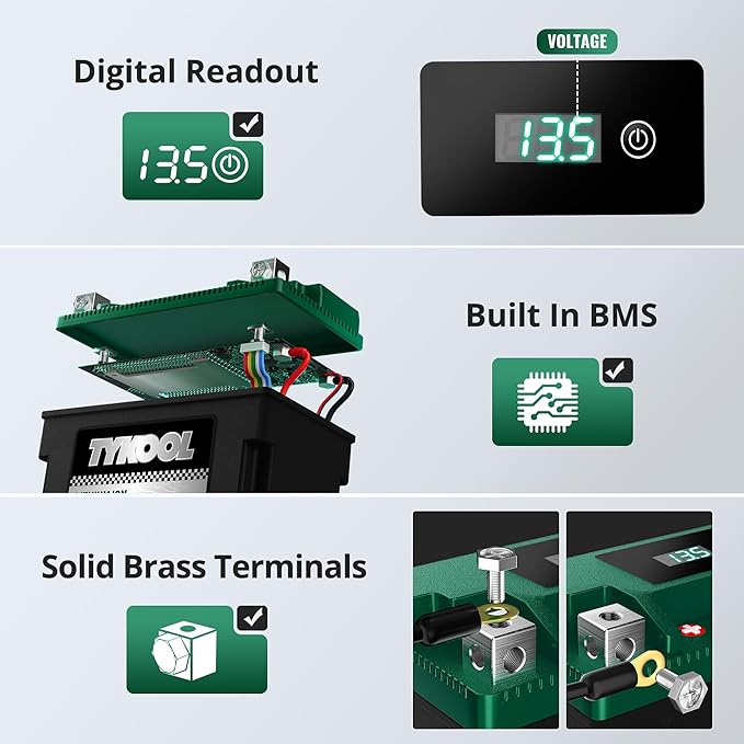 YTX7A-BS, 180 CCA, Lithium LiFePO4 Motorcycle Battery, 2X Cranking Amps - Image 2