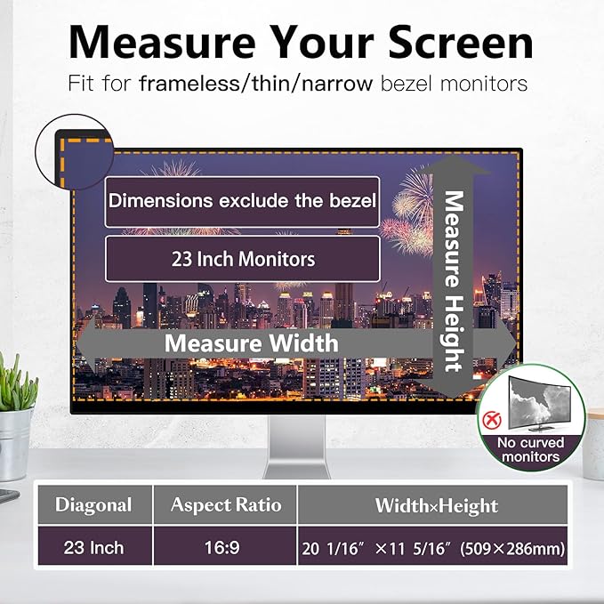 Magnetic Computer Privacy Screen Shield 23 Inch - Image 8