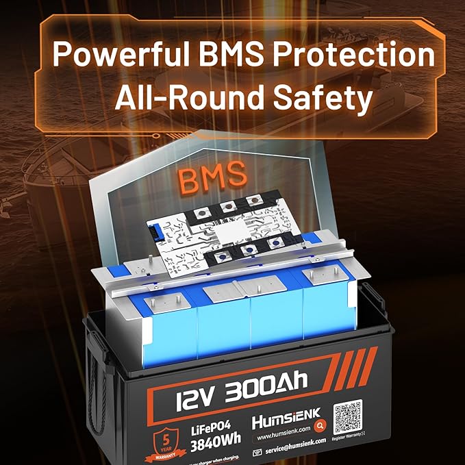 Bluetooth 12V 300Ah Battery LiFePO4 Lithium Built-in 100A BMS, 15000 Deep - Image 7