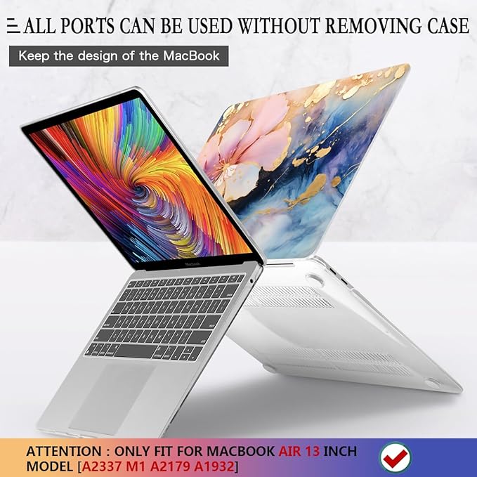 CISSOOK Compatible with MacBook Air 13 inch Case M1 A2337 A2179 A1932 2021 - Image 5