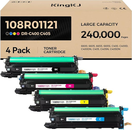 108R01121 Drum Unit Set 4-Pack Black Cyan Magenta Yellow Replacement by KingKJInkToner