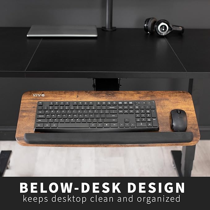 VIVO Adjustable Computer Keyboard and Mouse Platform Tray, Ergonomic Under - Image 7