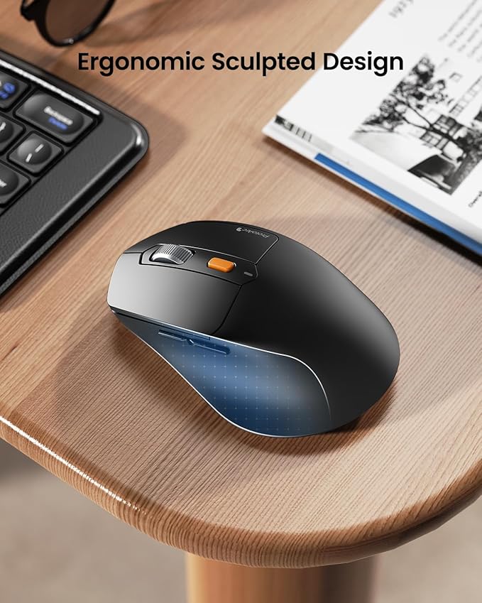 ProtoArc Ergonomic Foldable Keyboard Mouse, XKM03 Portable Folding Bluetooth - Image 4