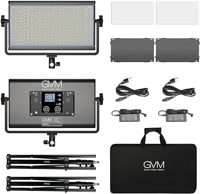 GVM 1500D RGB LED Video Light, 75W Video Lighting Kit - Image 7