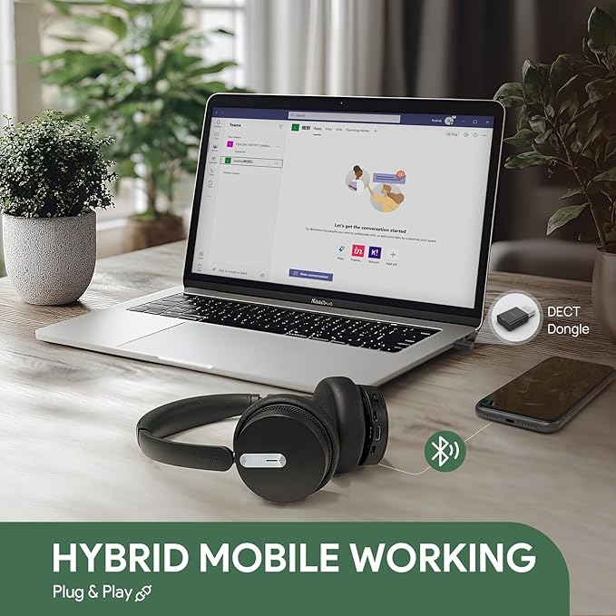 Yealink WH64 Hybrid DECT& Bluetooth Wireless Headset, 492ft Range Mono Teams - Image 7