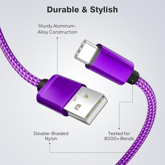 Elebase for iPhone 16 Pro Max Car Charger Cable 1.5/3.3/6.6FT 3 Pack, Type C - Image 4