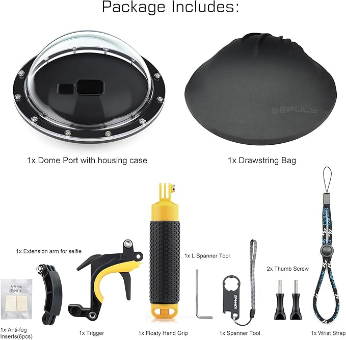 Dome Port for GoPro Hero 2018/7/6/5 Black - Image 8