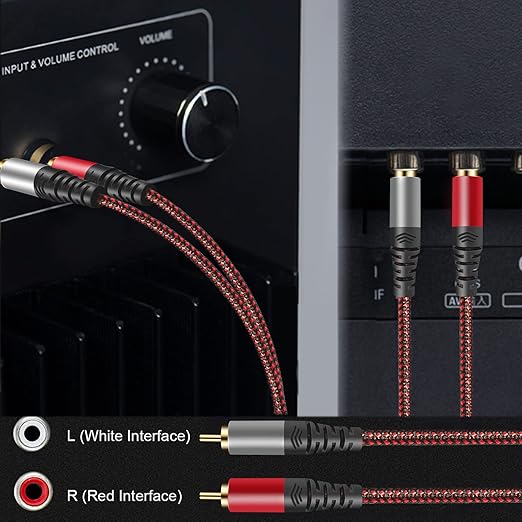 RCA Cable 3Ft, 2Rca Male to 2-RCA Male Audio Stereo Subwoofer Cable - Image 2