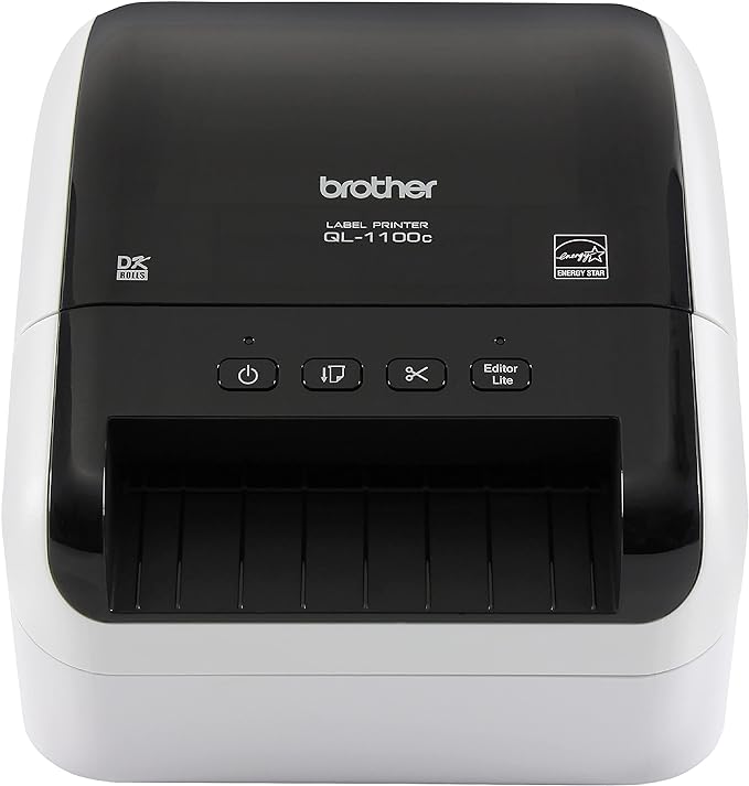 Brother QL-1100c Wide Format Label Printer, Shipping & Postage Labels 4” x 6” by Brother
