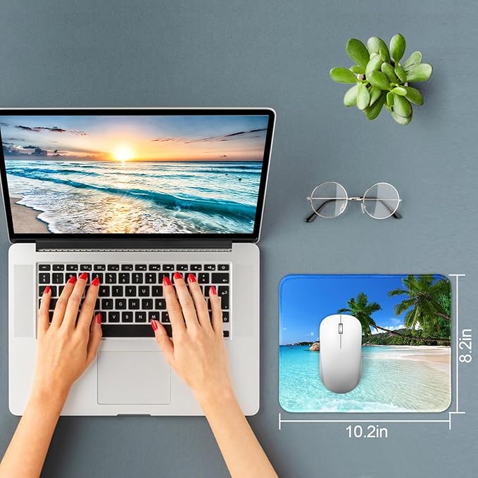 3 Pack Small Mouse pad Beach Square Mouse Mat - Image 2