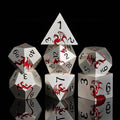 Metal Dice Set D&D, HNCCESG Polyhedral Dice 7 Piece Dice Dragon Metallic DND by HNCCESG