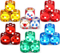 18 Pcs Casino Theme Party Dice Large Opaque Jumbo Acrylic D6 Dice by Seenelling
